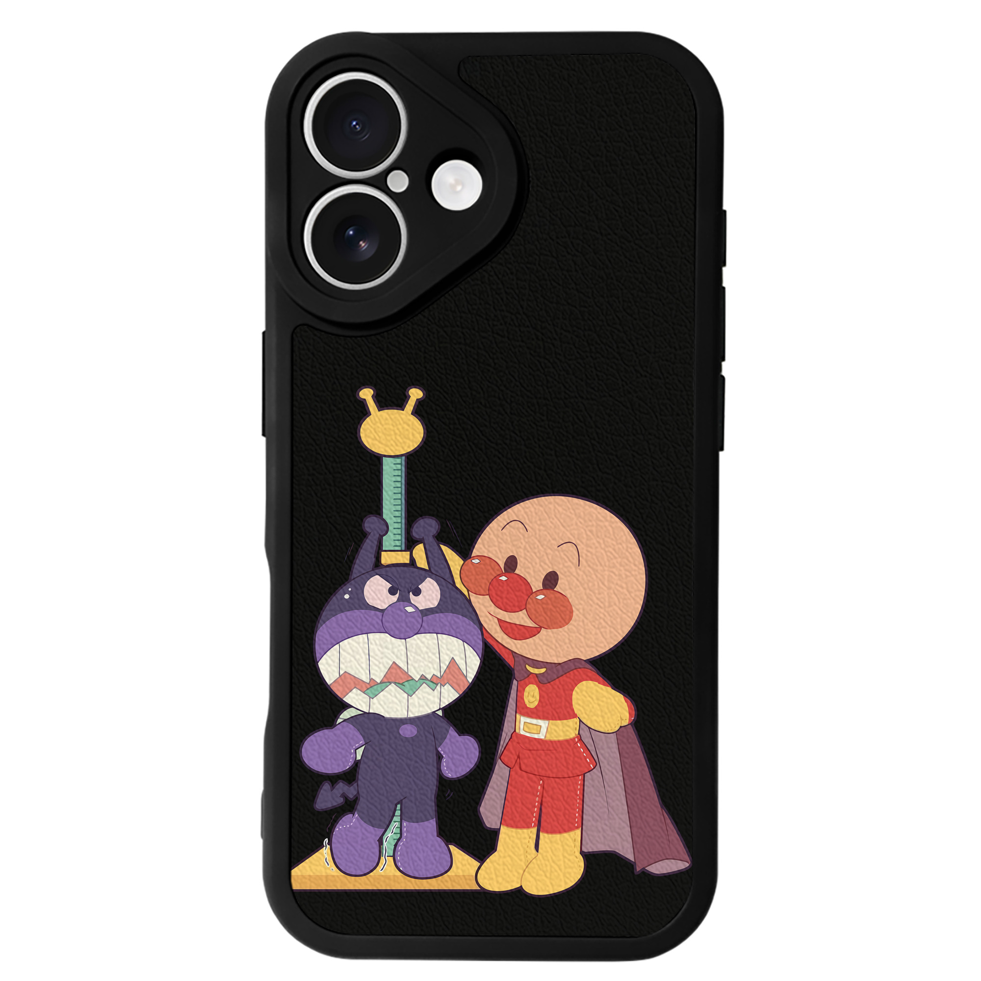 （画像用） アンパンマン Anpanman 【iPhone 16シリーズ対応】シリコンスマホケース（レザー調） 材質：シリコン